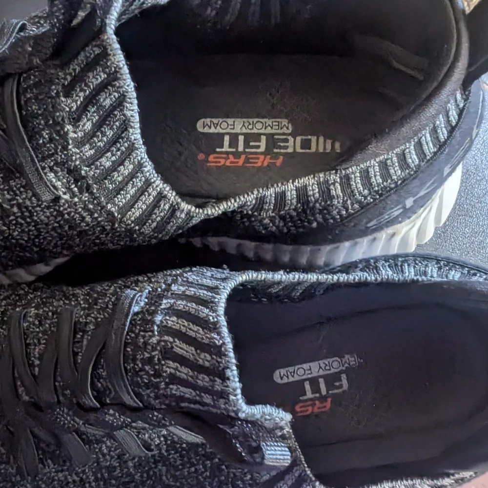 Skechers Elite Stretch Mens‎ Wide Fit Shoes Sneakers Memory Foam Black Size 11